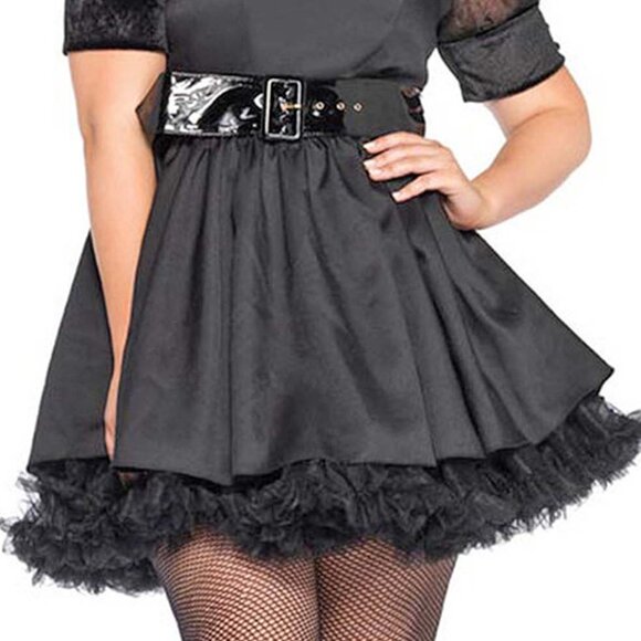 Witch Costume 1x/2x, 3x/4x Womens Plus Size Black Halloween 3Pc Dress Set - Picture 10 of 10